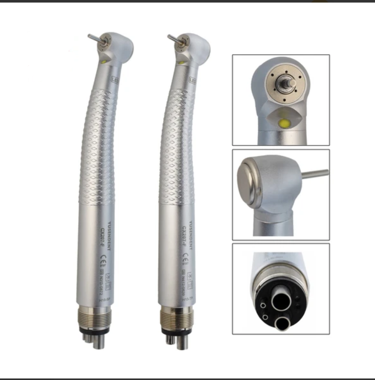 COXO LED high-speed air turbine handpiece with self-powered generator and triple spray.