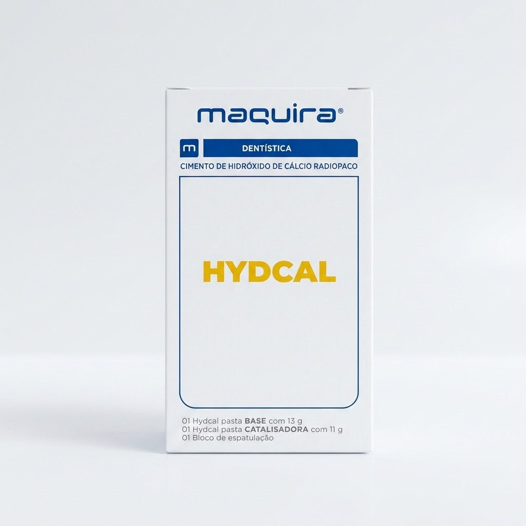 Maquira Hydcal radiopaque self-curing calcium hydroxide cement with 13 g base and 11 g catalyst