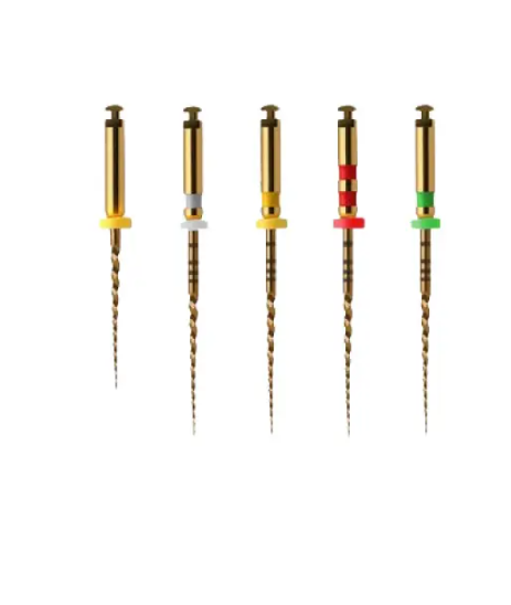 Dota Gold assorted rotary endodontic files kit with five nickel titanium files for root canal preparation