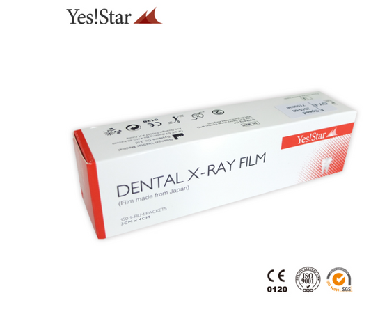 Yes!Star Dental X-Ray Film box and 250ml Monobath processing solution bottle for intraoral radiography.