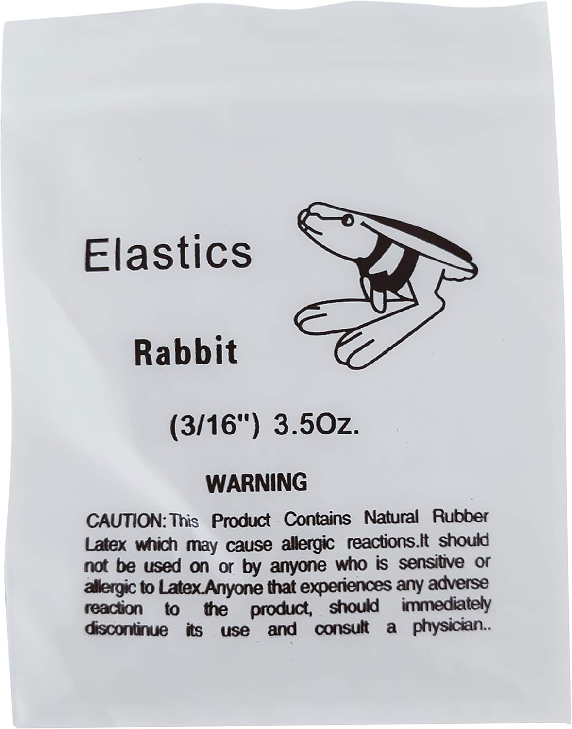 Pack of 100 orthodontic intraoral latex elastics for braces and bite correction.