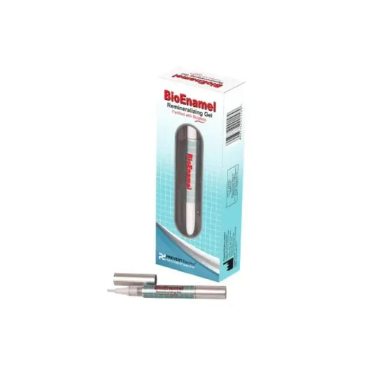 Prevest BioEnamel 2 ml bioglass remineralizing dental gel in an application pen for enamel care and tooth sensitivity