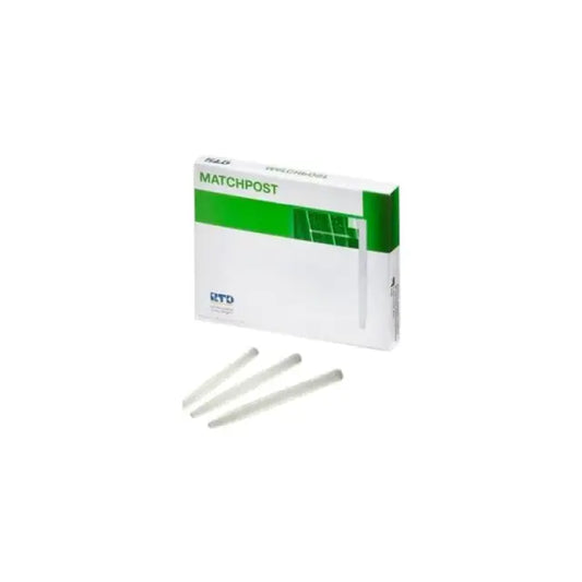 RTD Match glass fiber dental post with tapered apical and parallel coronal design