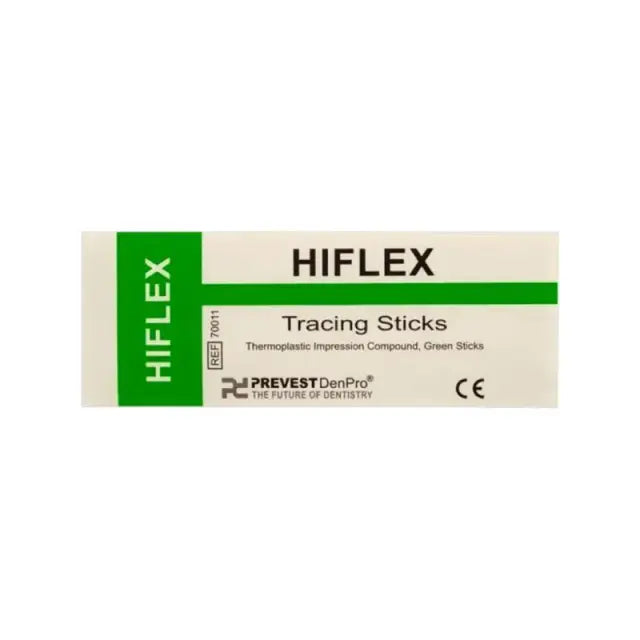 Prevest Hiflex Green Stick thermoplastic dental impression compound for tray border molding and relining