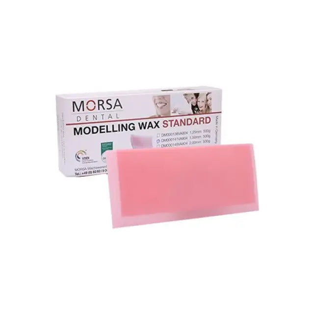 Morsa universal pink dental modelling wax 1.5 mm for removable denture and dental laboratory work