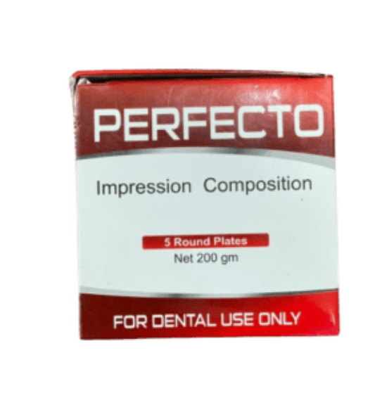 Perfecto impression compound round plates pack of 5 for dental prosthodontic impressions