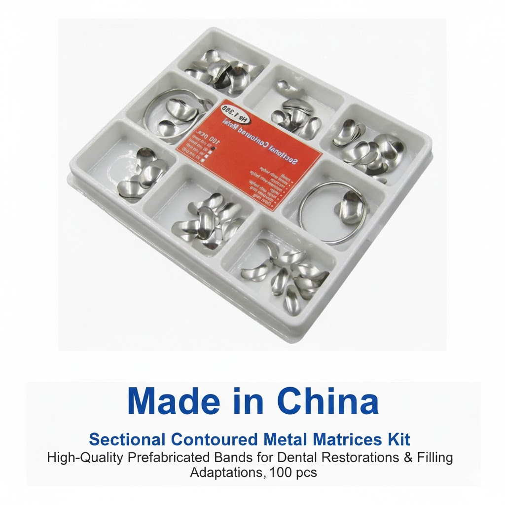 Sectional contoured matrix bands 100 pieces for Class II posterior composite restorations
