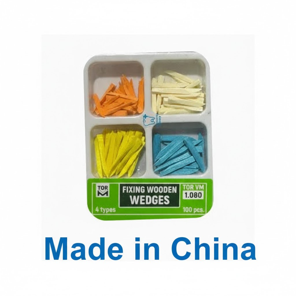 Large wooden wedges 100 pieces used for matrix band stabilization in restorative dentistry