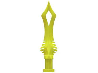 Yellow plastic tool on a white background
