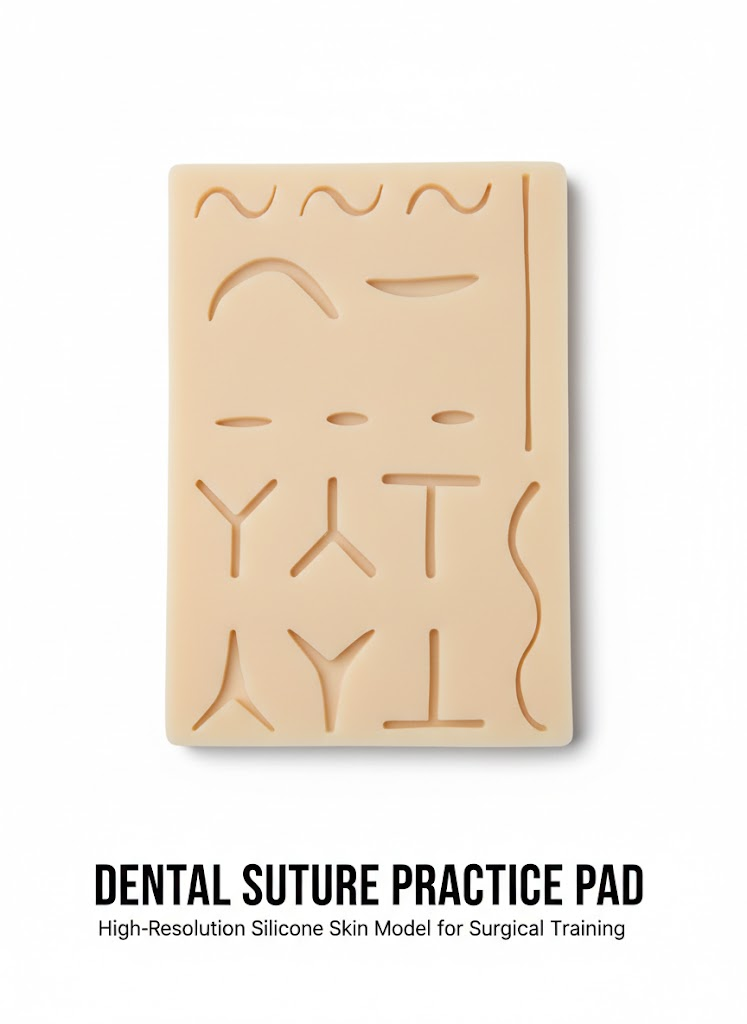 small dental suture practice pad silicone gum trainer