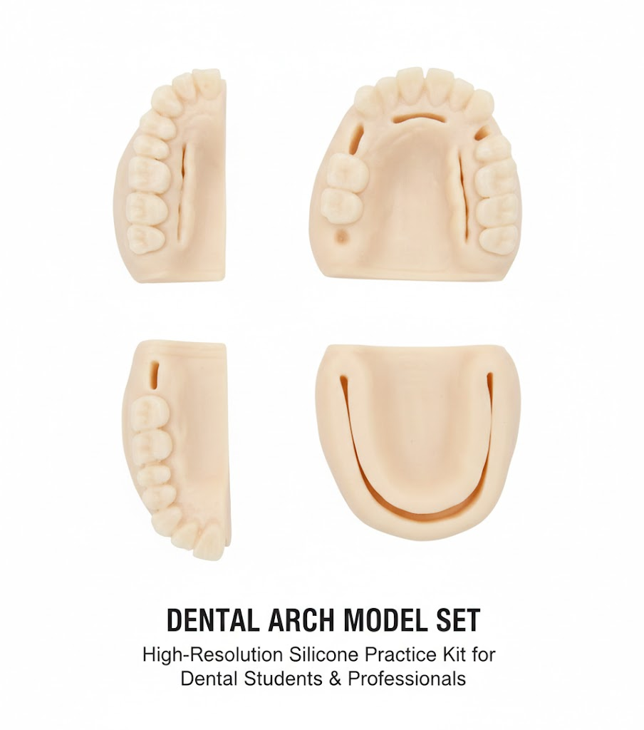 dental arch model set upper lower removable teeth