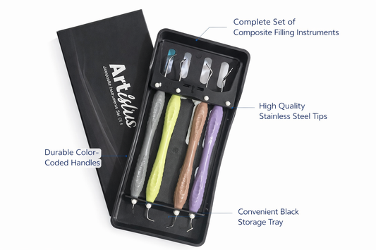 Artestia Dental Composite Filling Instruments Non-Stick Restoration Set