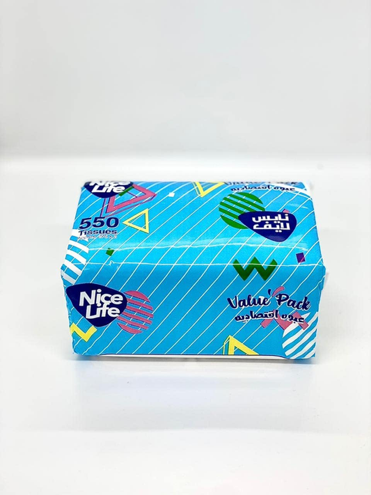 Nice Life Value Pack containing 550 soft tissues for clinical and home use.