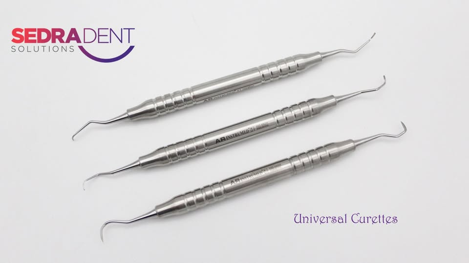 sedradent universal dental curettes 2r2l 4r4l modified sickle stainless steel