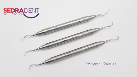 sedradent universal dental curettes 2r2l 4r4l modified sickle stainless steel