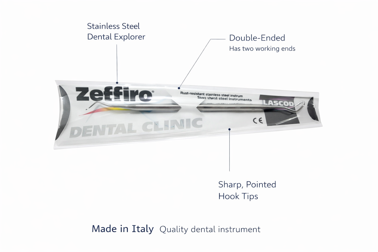 Lascod Zeffiro Dental Excavator Ergonomic Hand Instrument