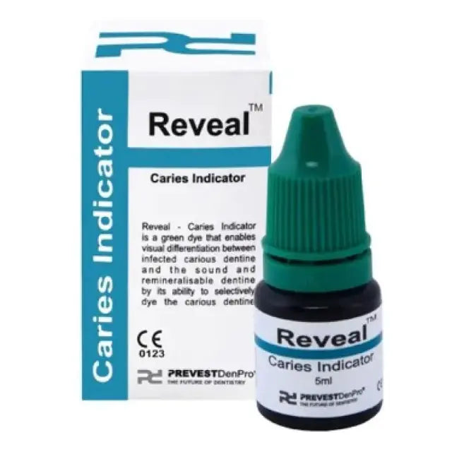 Prevest Reveal dark green caries detector solution 5 ml for identifying infected dentin
