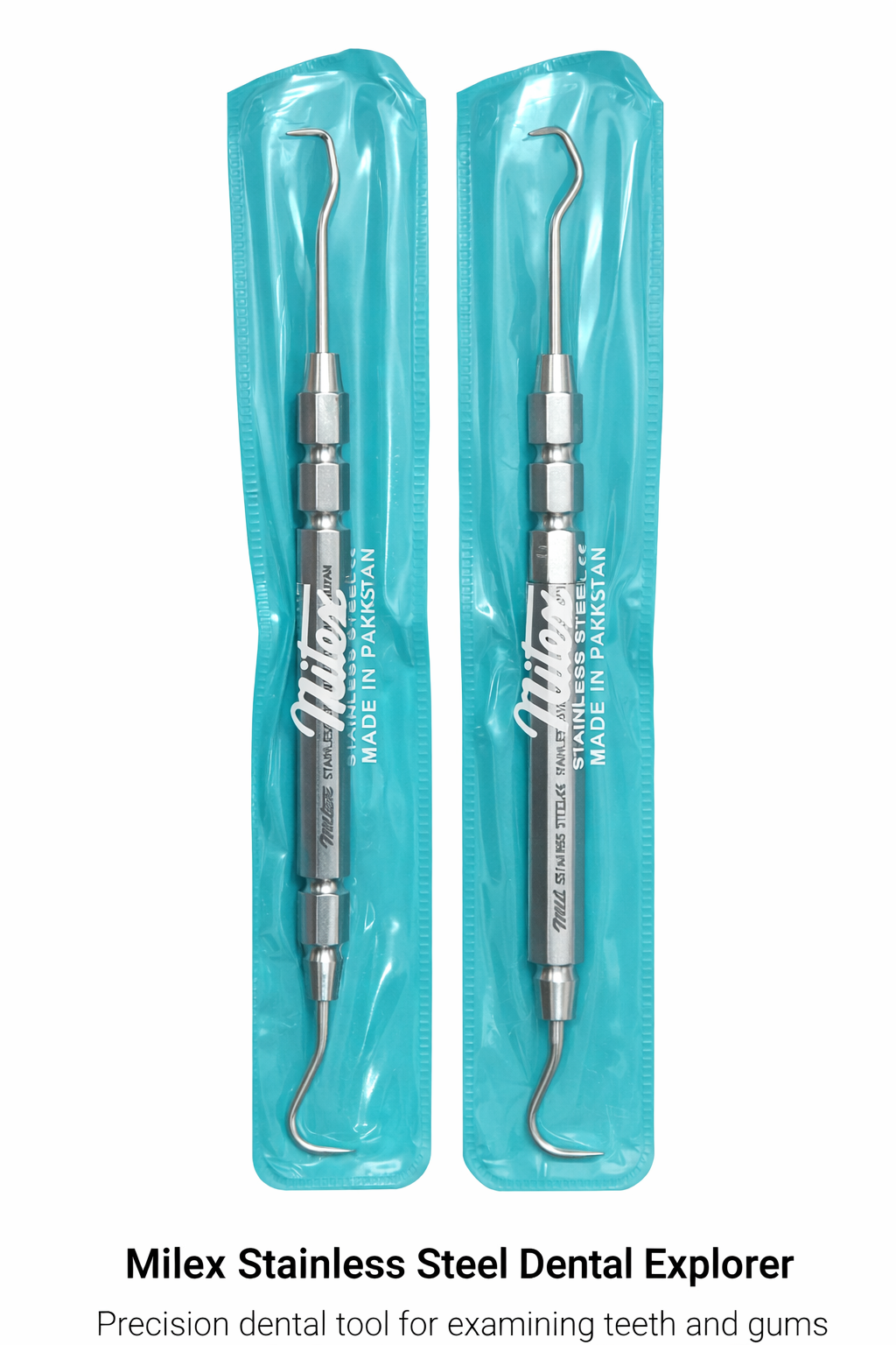 mitex stainless steel dental explorer sharp tip