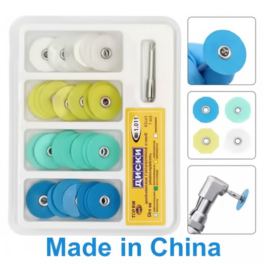 Chicness composite finishing and polishing discs 40 pieces four color coded grits