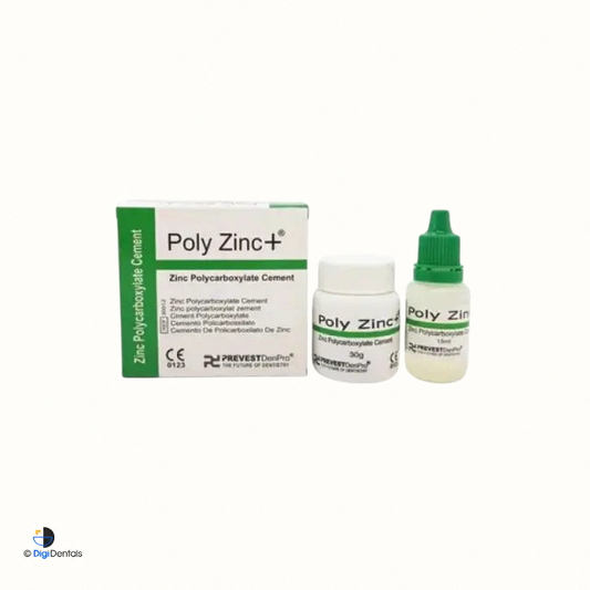 Prevest Poly Zinc+ zinc polycarboxylate dental cement powder 30 g and liquid 15 ml
