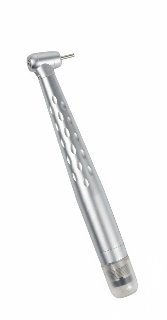 Pure Dental LED high-speed handpiece with self-generating light and ceramic bearings.