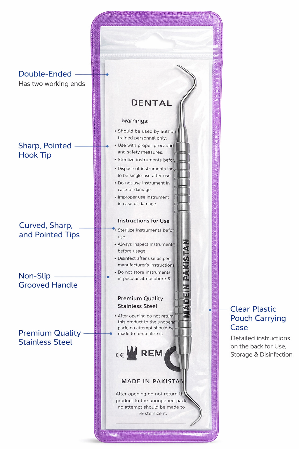 DREAM PAKISTAN Double Ended Explorer and Periodontal Probe