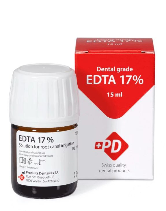 EDTA 17 percent irrigation solution for root canal smear layer removal