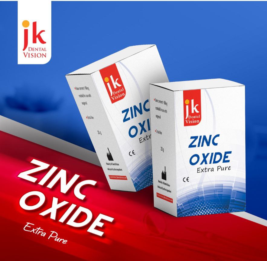 Dental zinc oxide powder used for preparing temporary restorative and impression materials