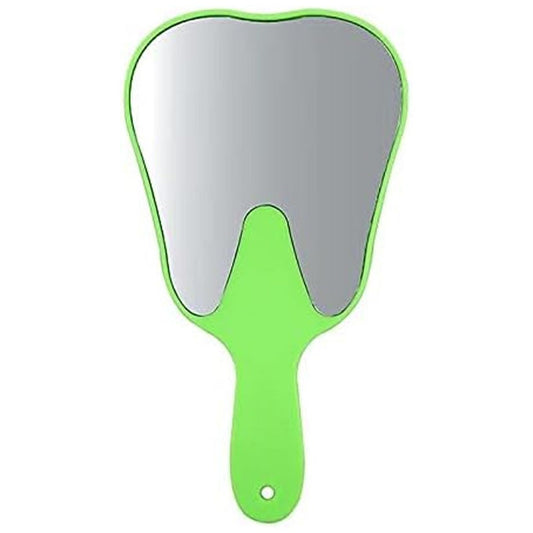 tooth shaped handheld dental mirror patient education tool