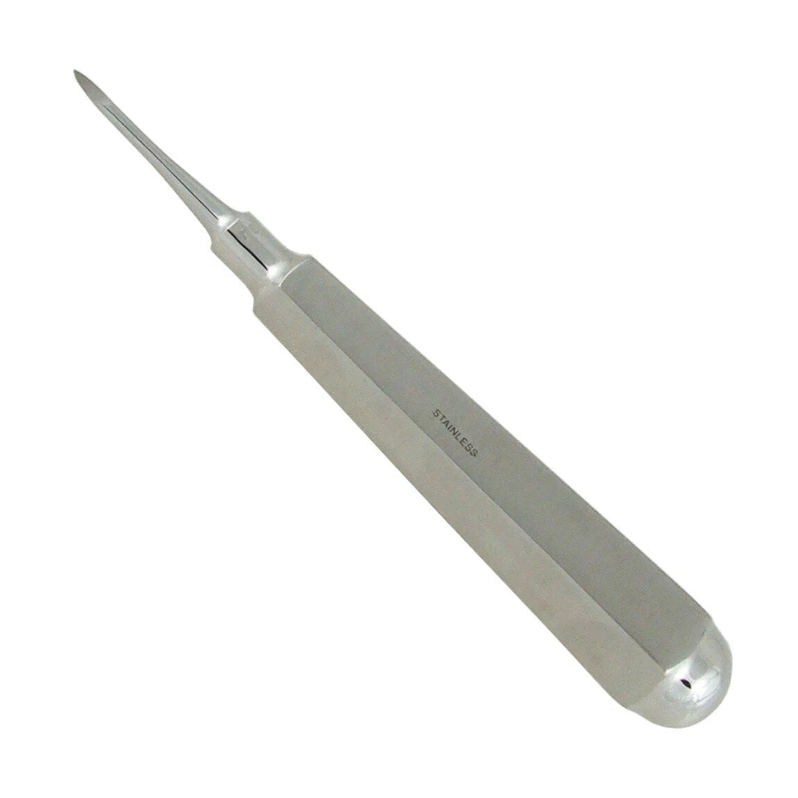 Pakistan straight root elevator stainless steel single-ended instrument for dental root luxation and extraction procedures.