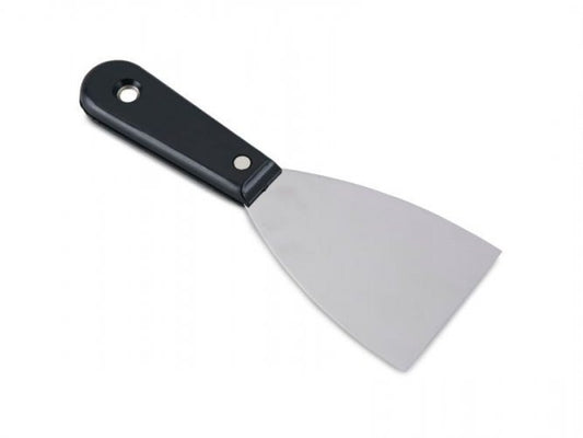 Basbosa pattern stainless steel periodontal knife with curved blade for gingivectomy and gingival tissue incision procedures.