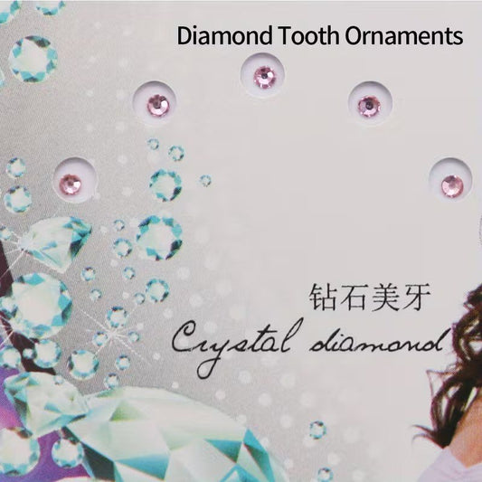 Dental Twinkles tooth jewellery for cosmetic bonding to anterior tooth enamel surfaces in Hollywood smile and aesthetic dental procedures.