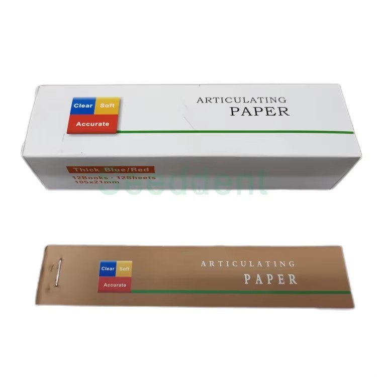 AlMajd articulating paper single sheet occlusal marking medium for contact point identification and occlusal adjustment in restorative and prosthetic dental procedures