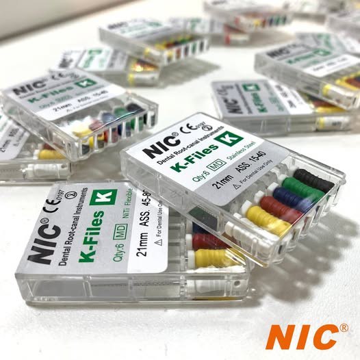 NIC K-Files dental tools packaging on a white background