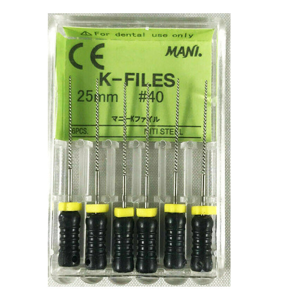 Mani Manual K-File Endodontic Hand File – Pack of 6 pcs