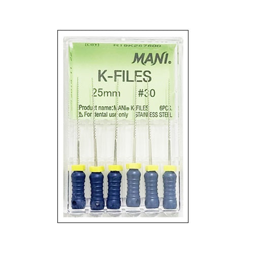 Mani Manual K-File Endodontic Hand File – Pack of 6 pcs