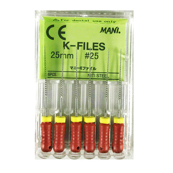 Mani Manual K-File Endodontic Hand File – Pack of 6 pcs