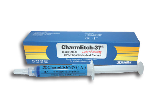Charm Acid-Etch phosphoric acid etching gel syringe 5 ml with applicator tips for dental bonding