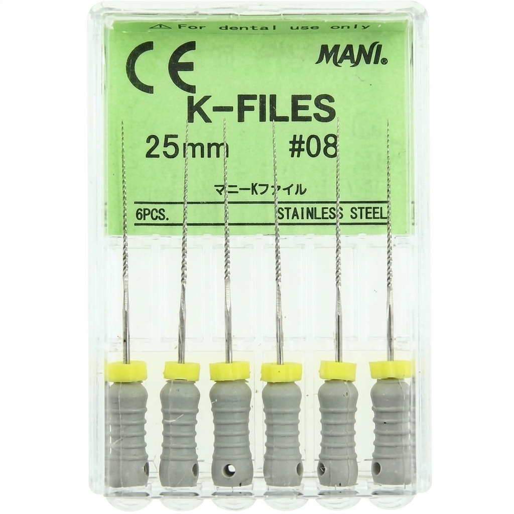 Mani Manual K-File Endodontic Hand File – Pack of 6 pcs