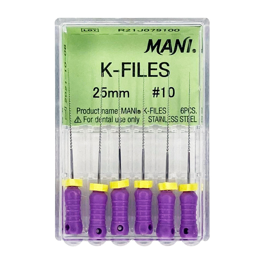 Mani Manual K-File Endodontic Hand File – Pack of 6 pcs